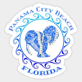 Panama City Beach Florida Vacation Tribal Manatees Sticker